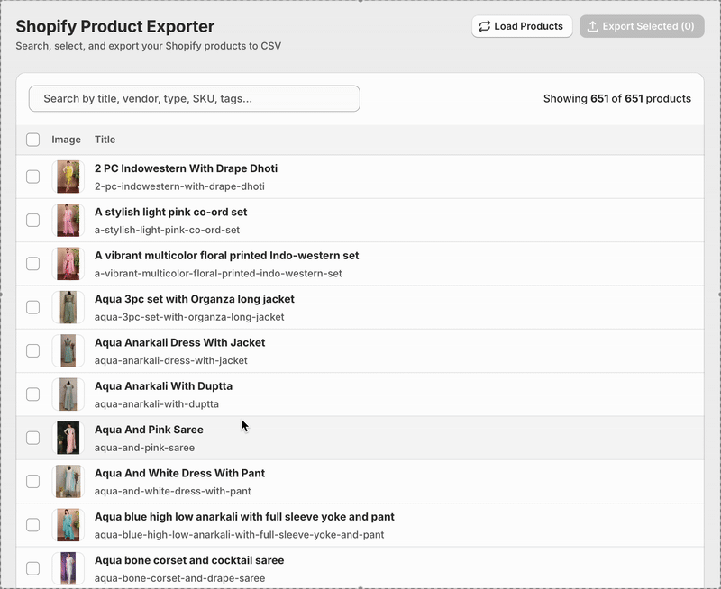 Brand Jalwa's Custom Data Export Tool